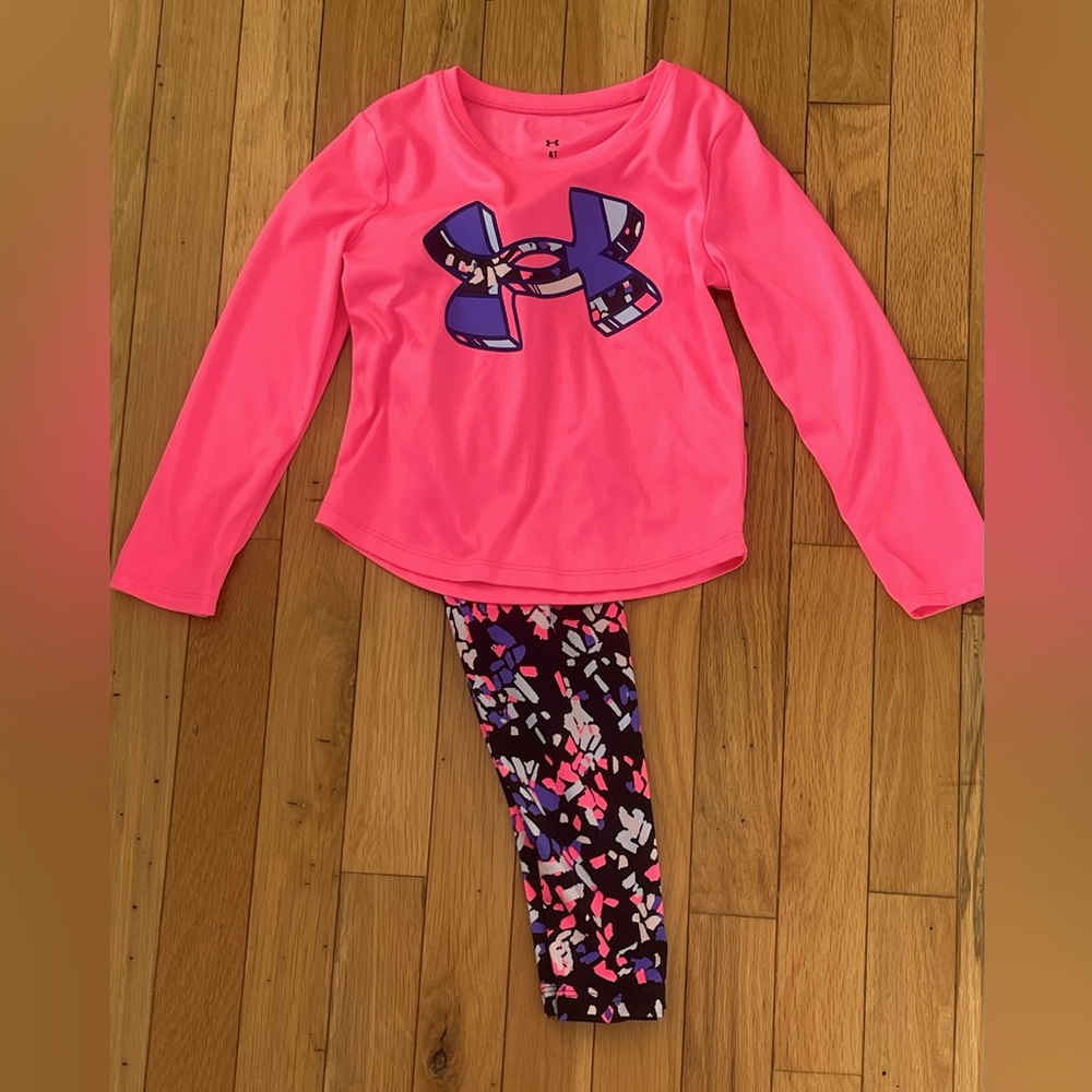 Toddler girls Under Armour long sleeve top and legging set